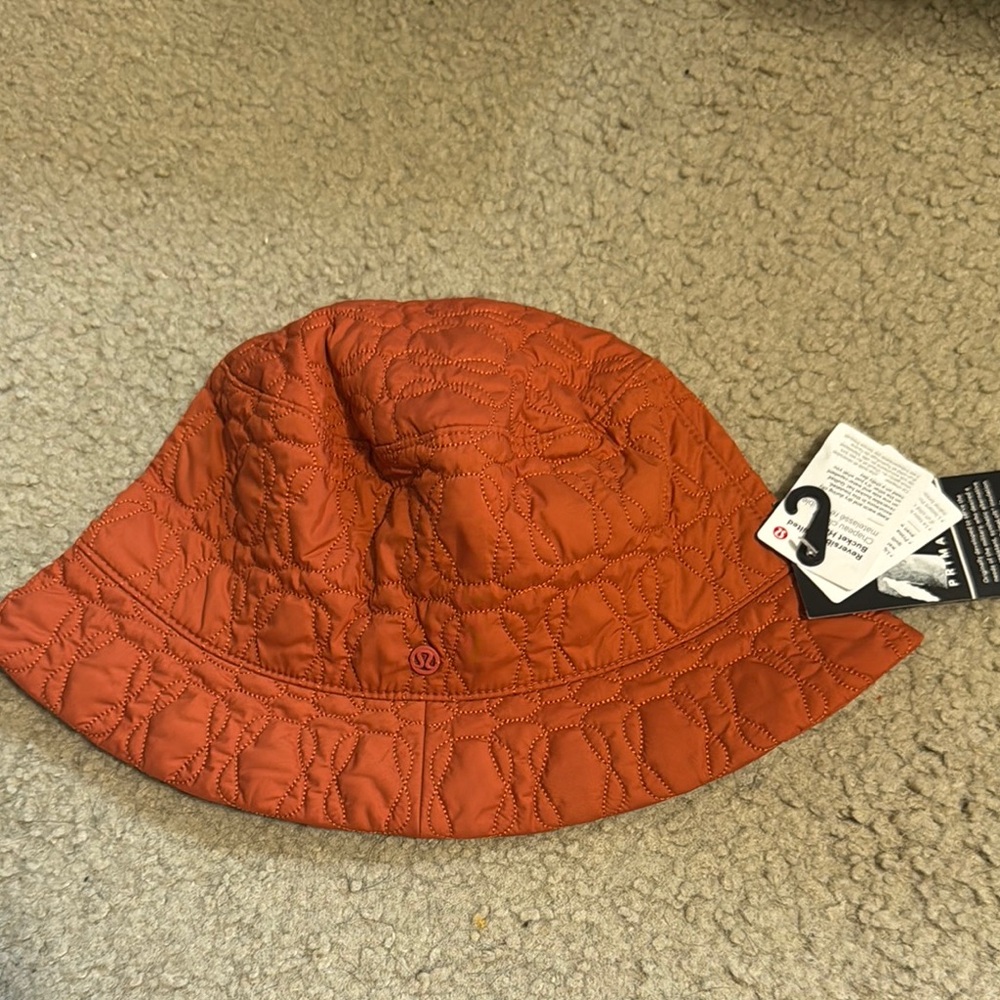 Lululemon Orange Quilted Bucket Hat